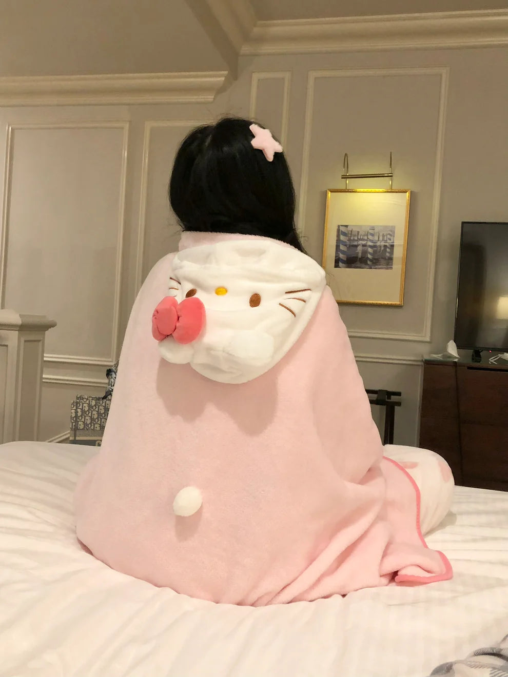 KT Wearable Hooded Blanket – Cozy Plush Fleece Hoodie Wrap