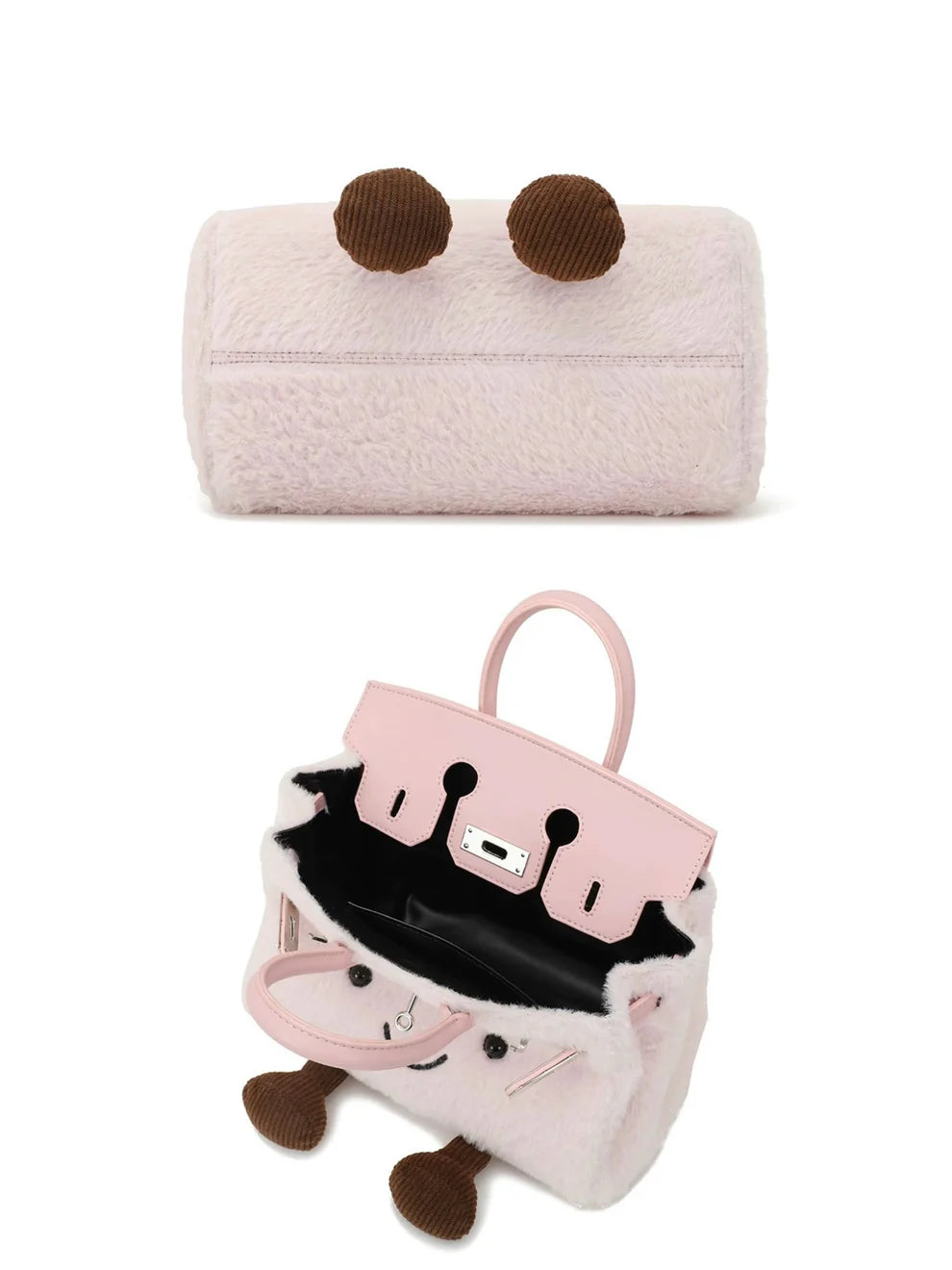 Jellycat Plush Fluffy Birkin Bag Handbags Shoulder Bag Top Handle Satchel Tote Work Bag