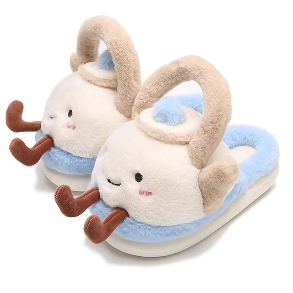 Teapot Jellycat Fluffy Slippers – Soft Memory Foam, Non-Slip