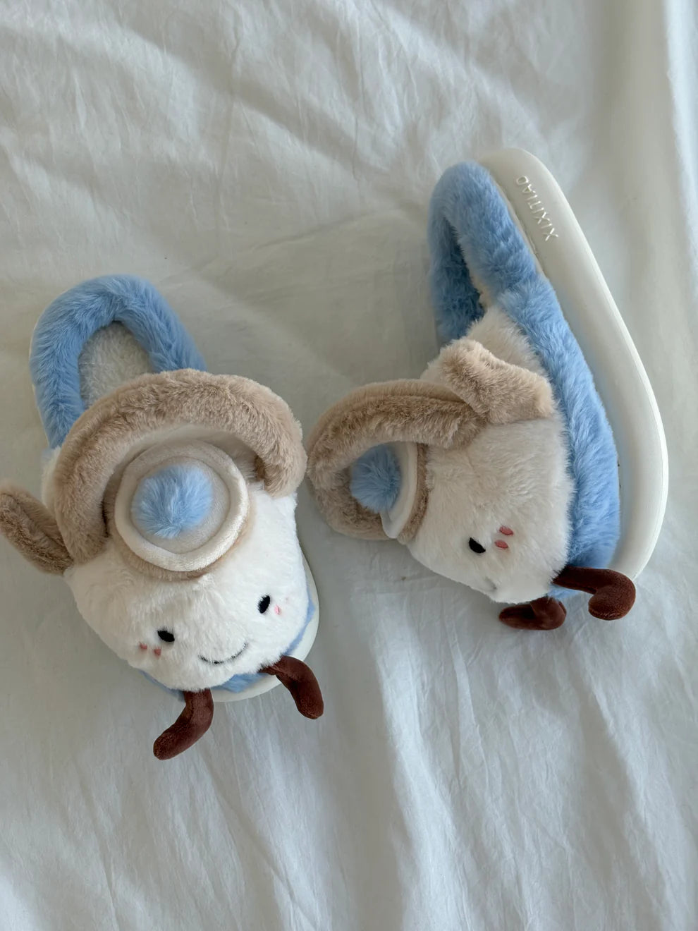Teapot Jellycat Fluffy Slippers – Soft Memory Foam, Non-Slip