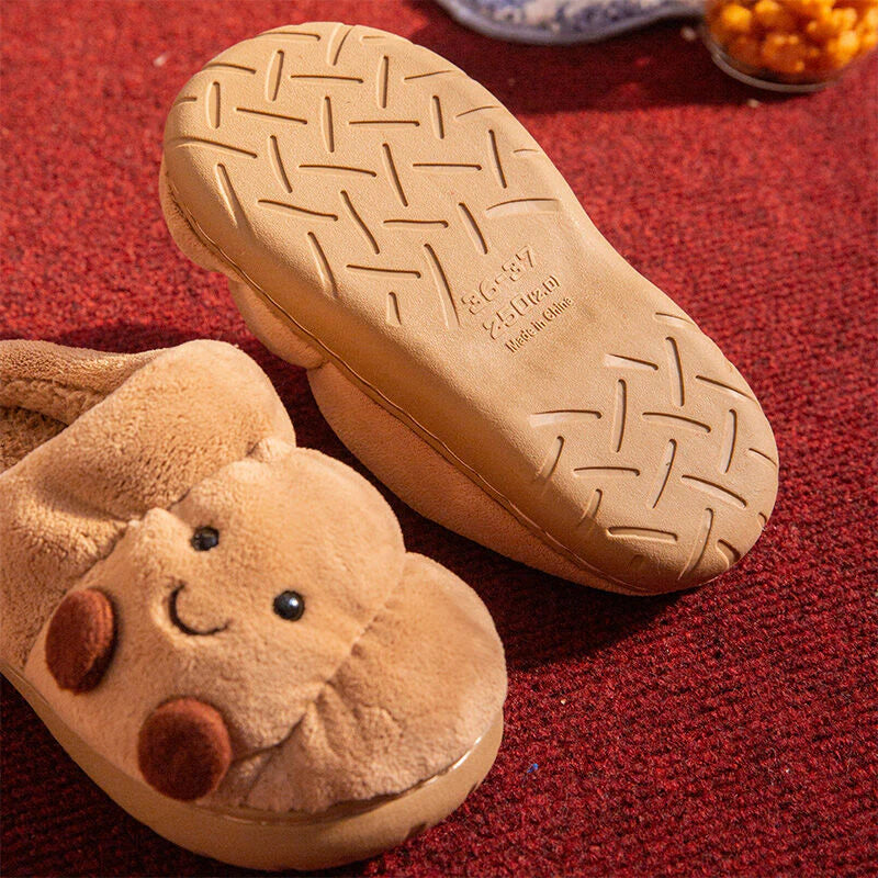 Croissant Jellycat Fluffy Slippers – Soft Memory Foam, Non-Slip
