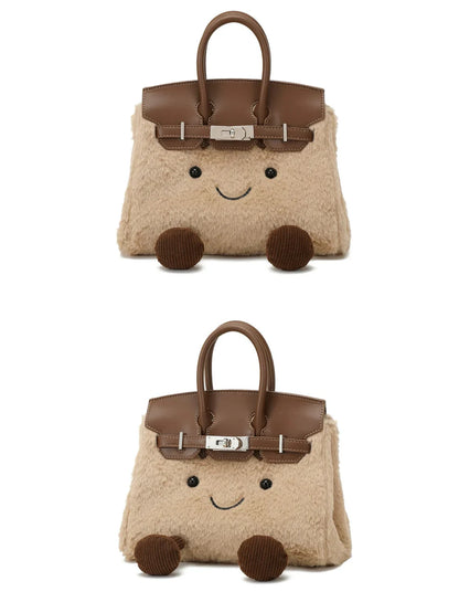 Jellycat Plush Fluffy Birkin Bag Handbags Shoulder Bag Top Handle Satchel Tote Work Bag