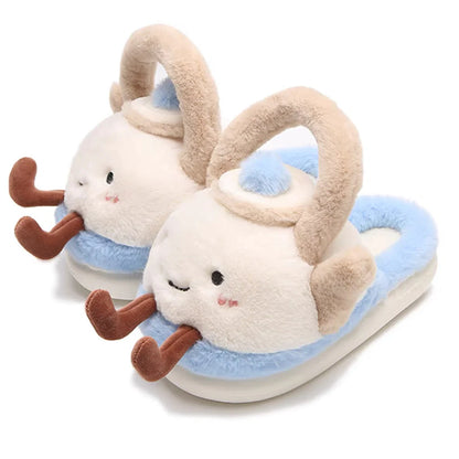 Teapot Jellycat Fluffy Slippers – Soft Memory Foam, Non-Slip