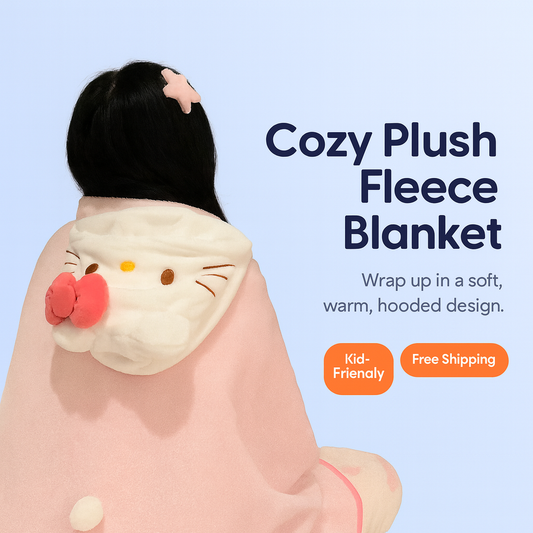 KT Wearable Hooded Blanket – Cozy Plush Fleece Hoodie Wrap